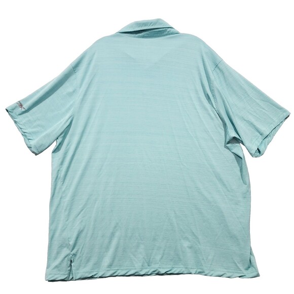Reebok Shirt Mens 3XL XXX Turquoise Blue Solid Polo Speedwick Short Sleeve - Picture 15 of 15